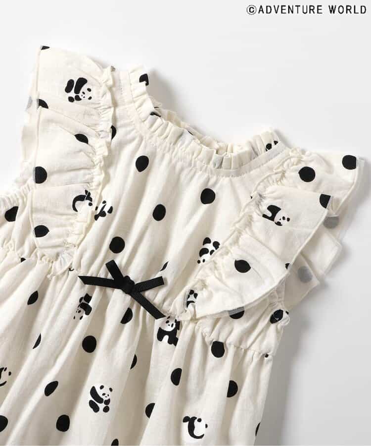 Japanese children's clothing apres les cours x Adventure World contact cold cute panda jumpsuit 70-80cm girls newborn baby summer jumpsuit