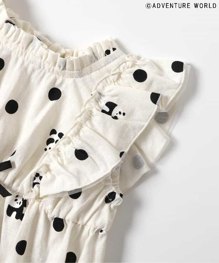 Japanese children's clothing apres les cours x Adventure World contact cold cute panda jumpsuit 70-80cm girls newborn baby summer jumpsuit
