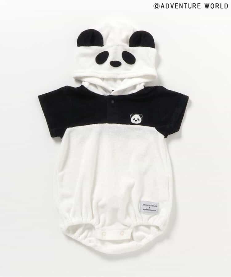 Japanese children's clothing apres les cours x Adventure World cool contact cute panda jumpsuit 70-80cm boys/girls newborn summer jumpsuit