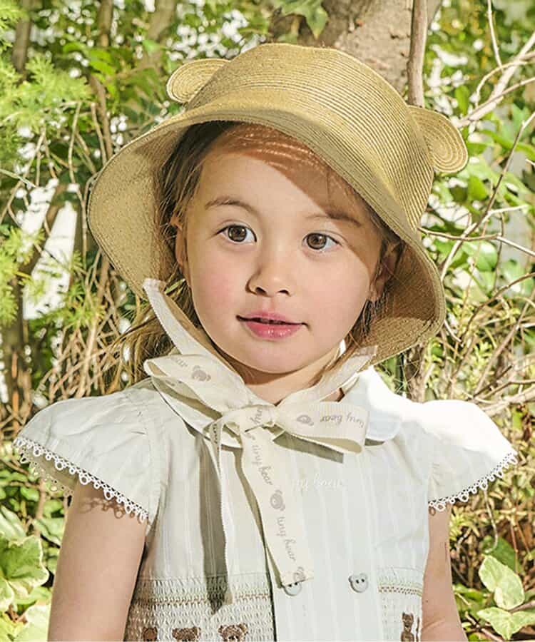 Apres les cours × tiny bear UV protection straw hat 48-52cm hat series