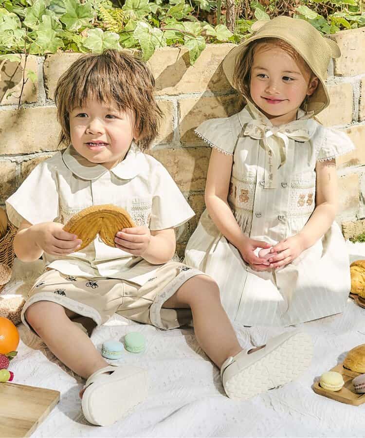 Apres les cours × tiny bear UV protection straw hat 48-52cm hat series