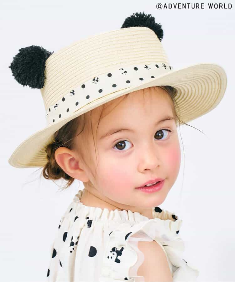 Apres les cours x Adventure World UV-blocking panda straw hat (48-54cm) direct from Japan
