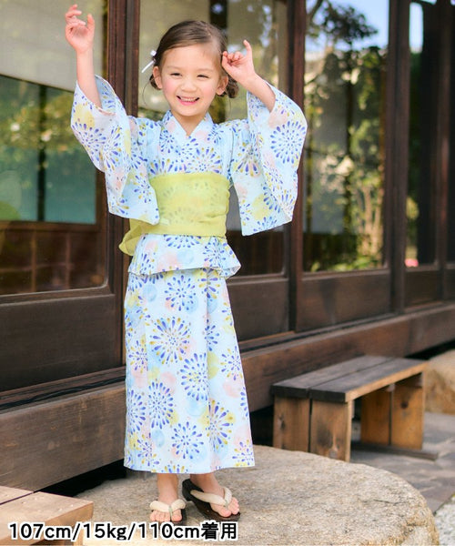 日本童裝 alc#652 也可當夏季連身裙！ 2WAY浴衣套裝 日本浴衣 100-150cm 女童款 夏季 日本和服 DRESSES