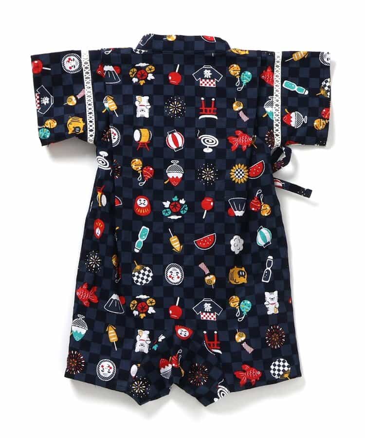Japanese children's clothing apres les cours Jinbei Japanese kimono 70-80cm boys' newborn baby summer jumpsuit Japanese summer festival special edition