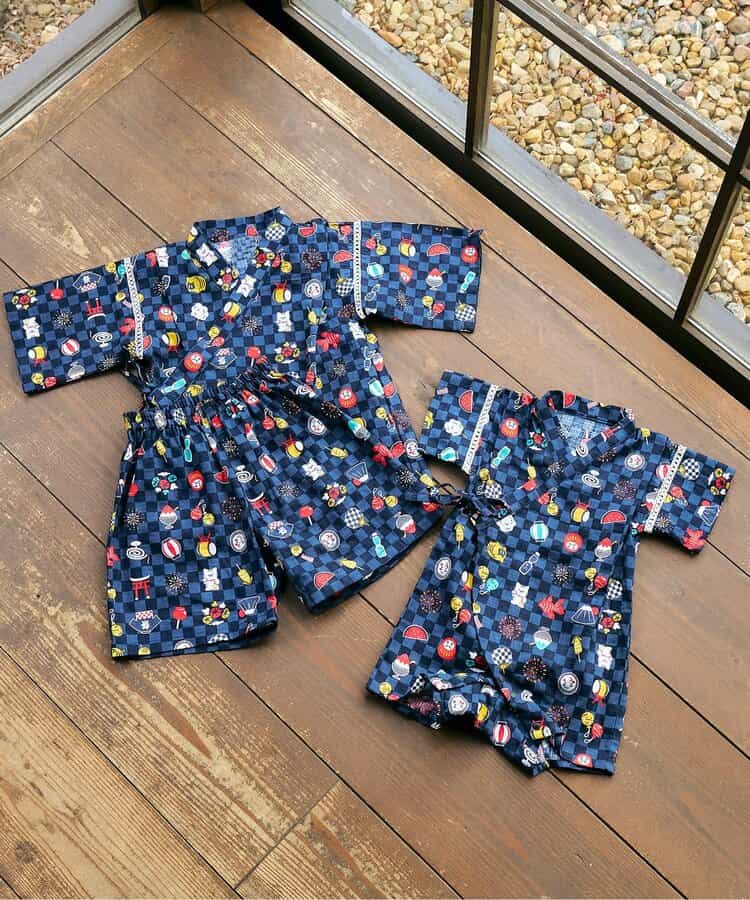 Japanese children's clothing apres les cours Jinbei Japanese kimono 70-80cm boys' newborn baby summer jumpsuit Japanese summer festival special edition