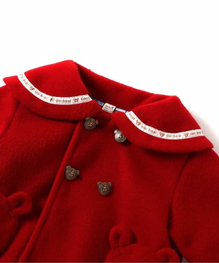 日本童裝 apres les cours x tiny bear 小熊水手外套 80-120cm 男童款/女童款 秋季 (適合初秋、香港平均溫度、寒冷天氣、溫度低天氣)OUTERWEAR 聖誕紅/新年紅