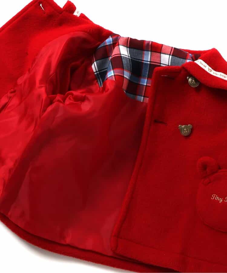 日本童裝 apres les cours x tiny bear 小熊水手外套 80-120cm 男童款/女童款 秋季 (適合初秋、香港平均溫度、寒冷天氣、溫度低天氣)OUTERWEAR 聖誕紅/新年紅