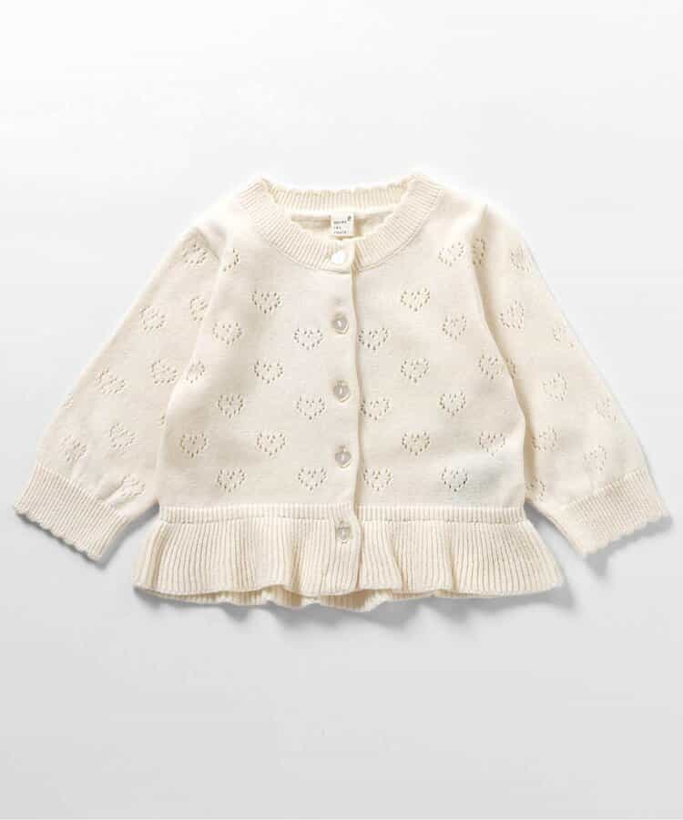 日本童裝 apres les cours 針織外套 70-80cm 女童款 秋季 初生嬰兒 OUTERWEAR