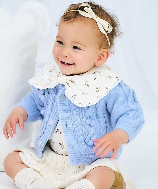 日本童裝 apres les cours 針織外套 70-80cm 女童款 初生嬰兒 秋季 OUTERWEAR