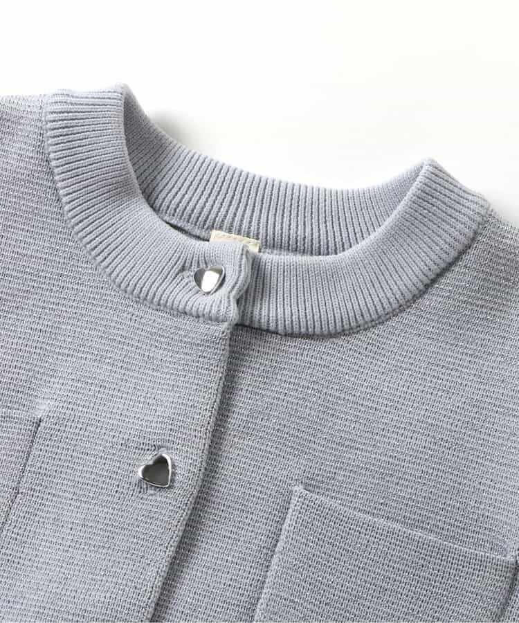 日本童裝 apres les cours 心型扣針織外套 80-140cm 女童款 秋季 OUTERWEAR 聖誕紅/新年紅