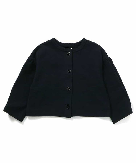 日本童裝 apres les cours 心型扣休閒外套 80-140cm 女童款 秋季 OUTERWEAR 聖誕紅/新年紅