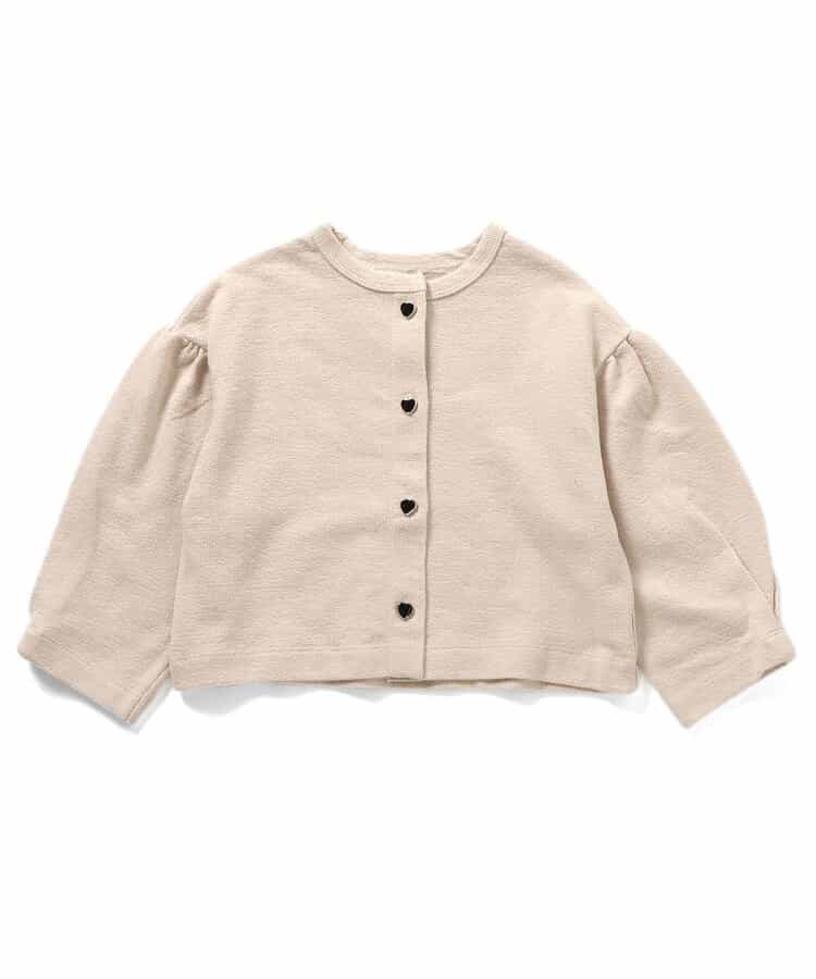 日本童裝 apres les cours 心型扣休閒外套 80-140cm 女童款 秋季 OUTERWEAR 聖誕紅/新年紅