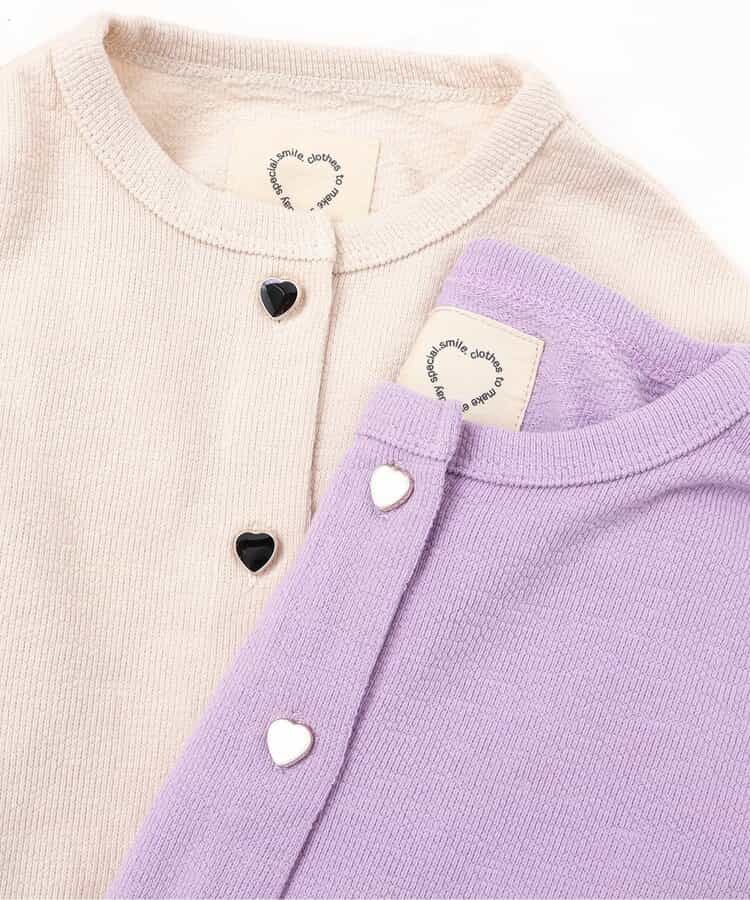 日本童裝 apres les cours 心型扣休閒外套 80-140cm 女童款 秋季 OUTERWEAR 聖誕紅/新年紅