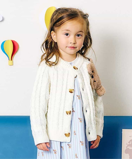 日本童裝 apres les cours x tiny bear 針織外套 80-120cm 男童款/女童款 秋季 OUTERWEAR