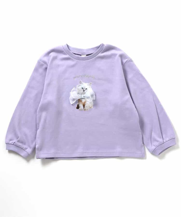 日本童裝 apres les cours 貓咪和公主圖案上衣 80-140cm 女童款 秋季 TOPS