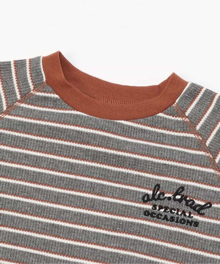日本童裝 apres les cours 字母華夫格上衣 80-130cm 男童款/女童款 秋季 TOPS