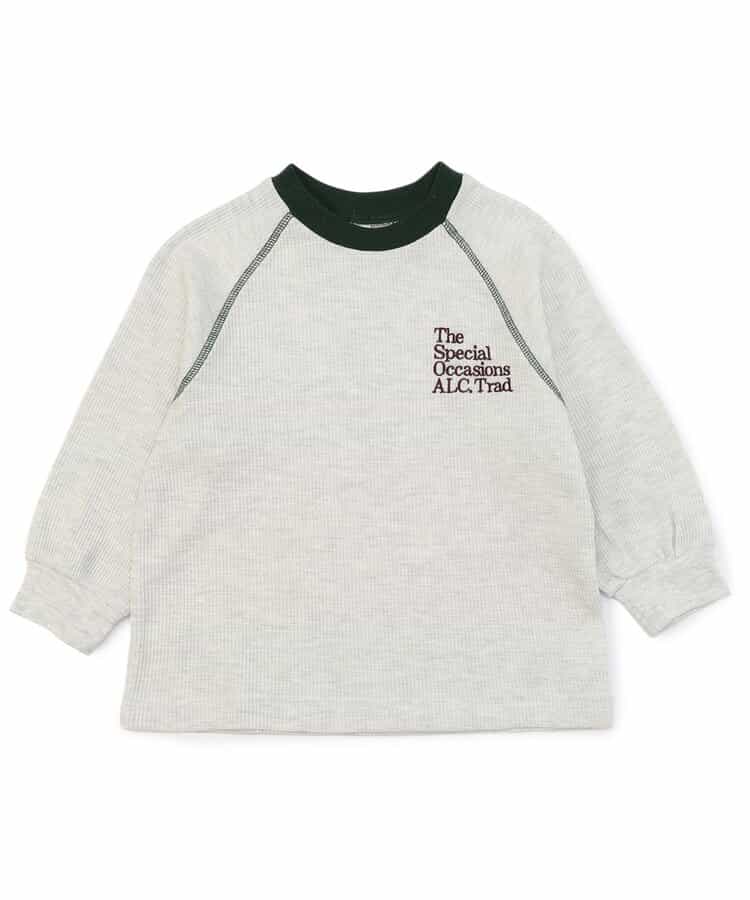 日本童裝 apres les cours 字母華夫格上衣 80-130cm 男童款/女童款 秋季 TOPS