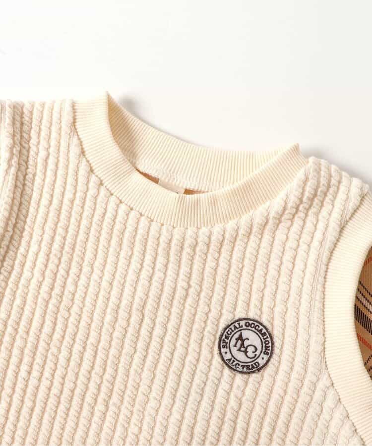 日本童裝 apres les cours 假兩件格仔上衣 80-130cm 男童款 秋季 TOPS