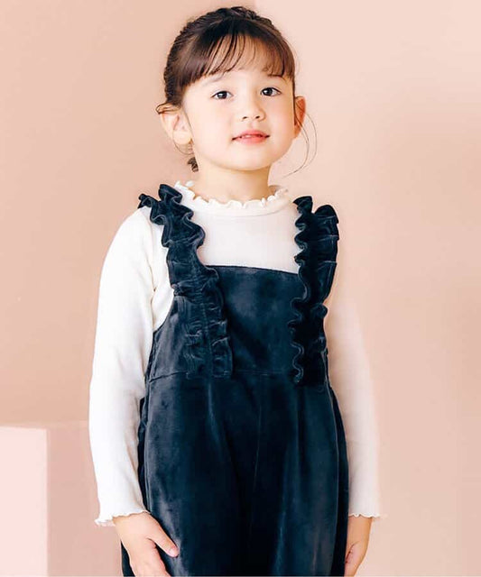 日本童裝 apres les cours 柔和羅紋上衣 80-140cm 女童款 秋季 TOPS