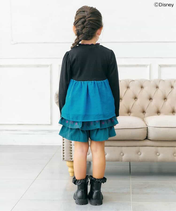日本童裝 apres les cours x Disney 公主拼接蝴蝶結上衣 80-130cm 女童款 秋季 TOPS
