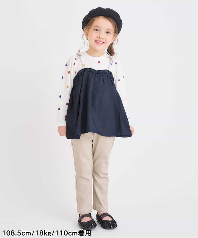 日本童裝 apres les cours 假兩件上衣 80-140cm 女童款 秋季 TOPS