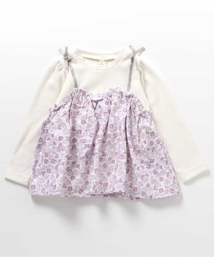 日本童裝 apres les cours 假兩件上衣 80-140cm 女童款 秋季 TOPS