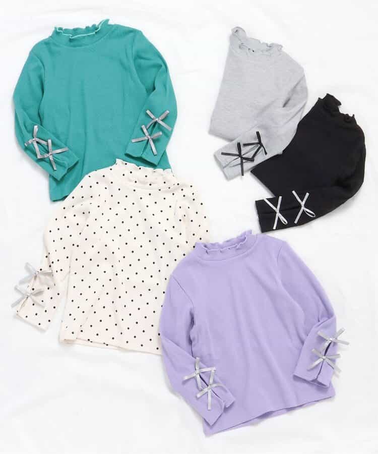 日本童裝 apres les cours 蝴蝶結袖上衣 80-140cm 女童款 秋季 TOPS