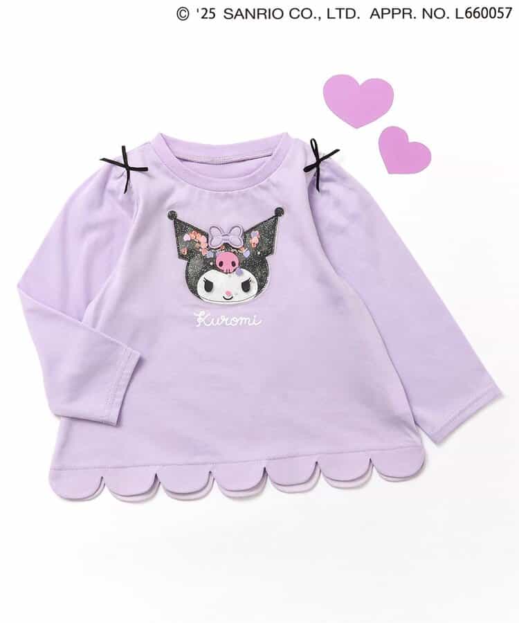 日本童裝 apres les cours x Sanrio 波浪邊長袖上衣 80-140cm 女童款 秋季 TOPS 聖誕紅/新年紅