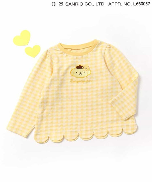 日本童裝 apres les cours x Sanrio 波浪邊長袖上衣 80-140cm 女童款 秋季 TOPS 聖誕紅/新年紅