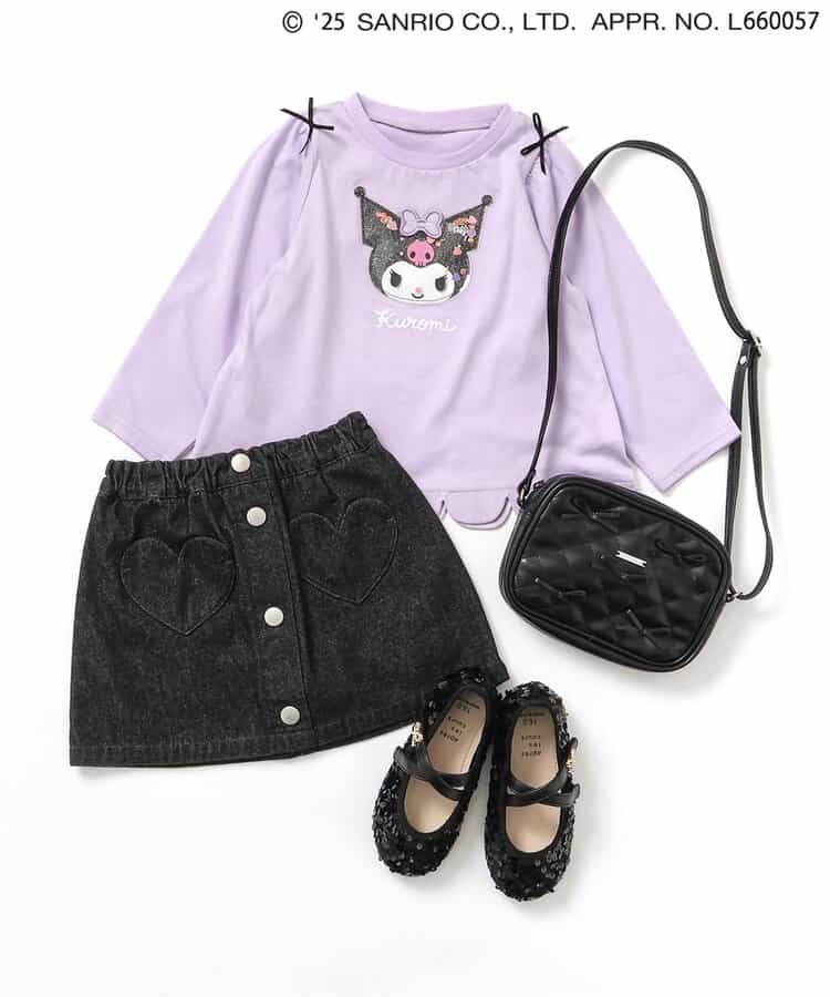 日本童裝 apres les cours x Sanrio 波浪邊長袖上衣 80-140cm 女童款 秋季 TOPS 聖誕紅/新年紅
