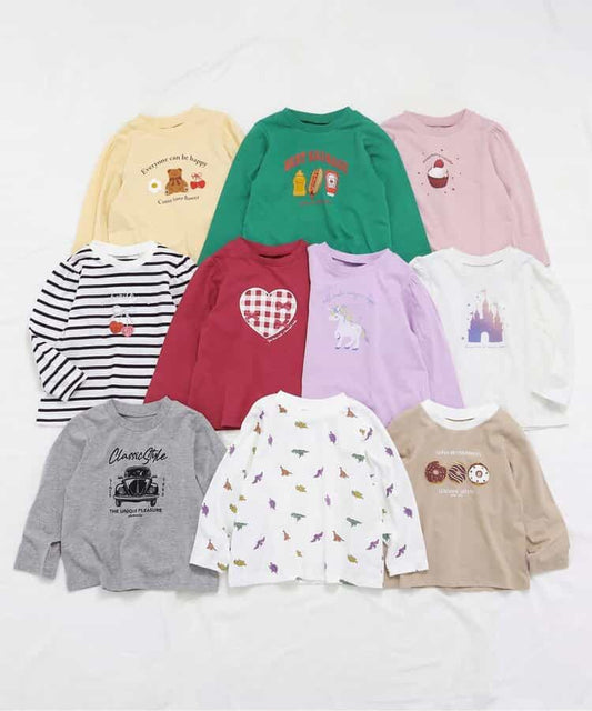 Japanese children's clothing apres les cours casual heart-shaped pocket shirt 80-130cm boys/girls summer TOPS