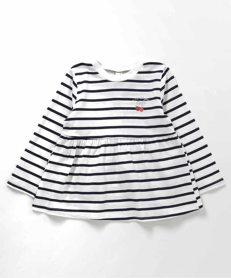 日本童裝 apres les cours 荷葉邊喇叭長袖上衣 80-140cm 女童款 秋季 TOPS 聖誕紅/新年紅