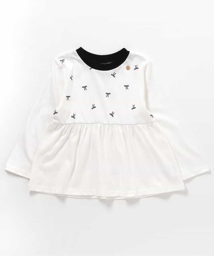 日本童裝 apres les cours 荷葉邊喇叭長袖上衣 80-140cm 女童款 秋季 TOPS 聖誕紅/新年紅