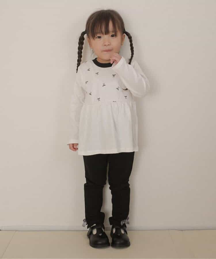日本童裝 apres les cours 荷葉邊喇叭長袖上衣 80-140cm 女童款 秋季 TOPS 聖誕紅/新年紅