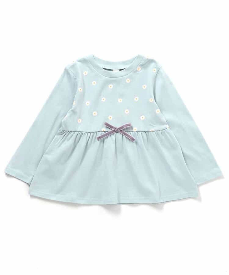 日本童裝 apres les cours 荷葉邊喇叭長袖上衣 80-140cm 女童款 秋季 TOPS 聖誕紅/新年紅