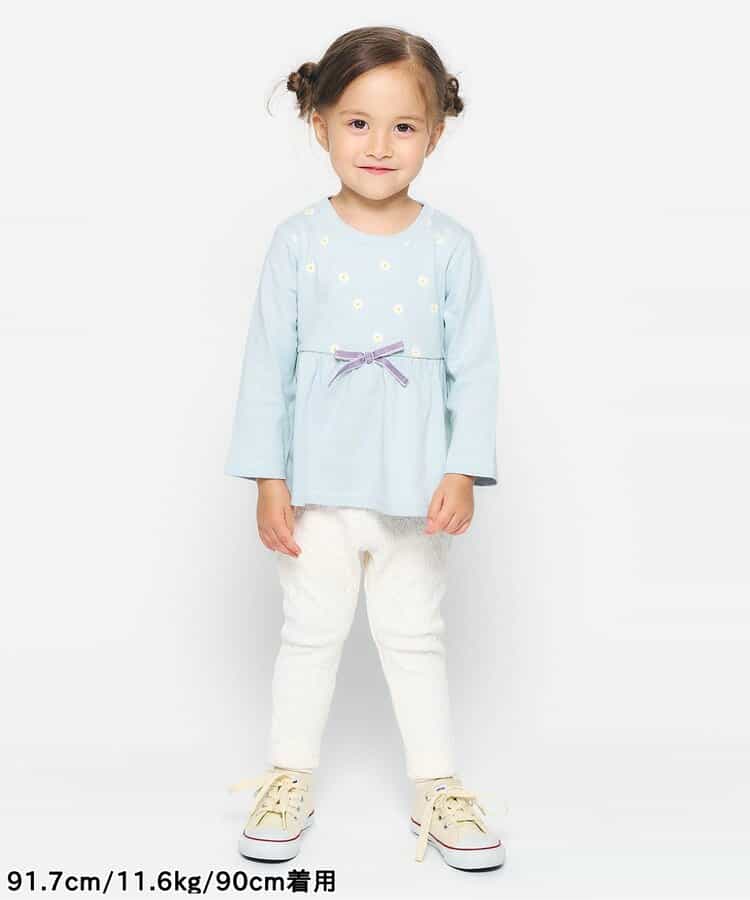 日本童裝 apres les cours 荷葉邊喇叭長袖上衣 80-140cm 女童款 秋季 TOPS 聖誕紅/新年紅