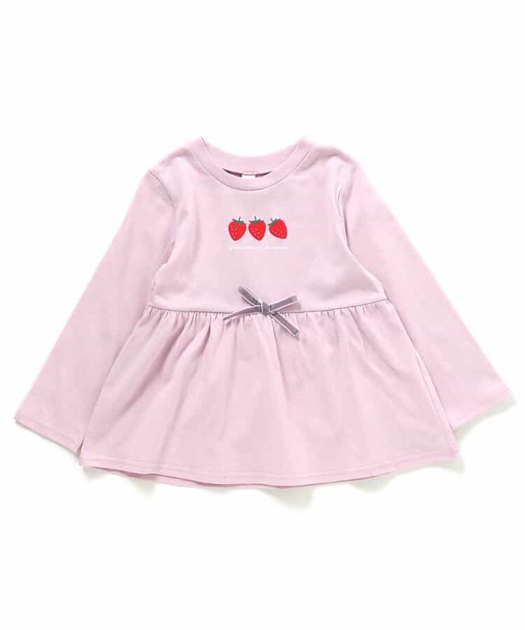 日本童裝 apres les cours 荷葉邊喇叭長袖上衣 80-140cm 女童款 秋季 TOPS 聖誕紅/新年紅