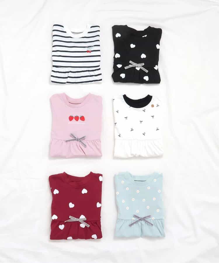 日本童裝 apres les cours 荷葉邊喇叭長袖上衣 80-140cm 女童款 秋季 TOPS 聖誕紅/新年紅