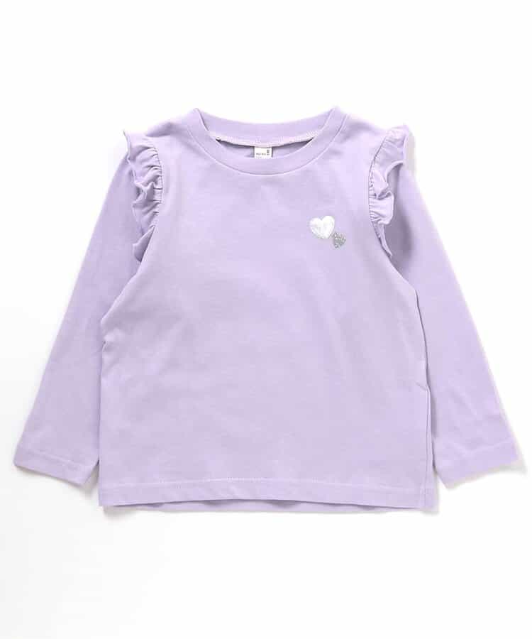 日本童裝 apres les cours 肩部荷葉邊長袖上衣 80-140cm 女童款 秋季 TOPS 聖誕紅/新年紅