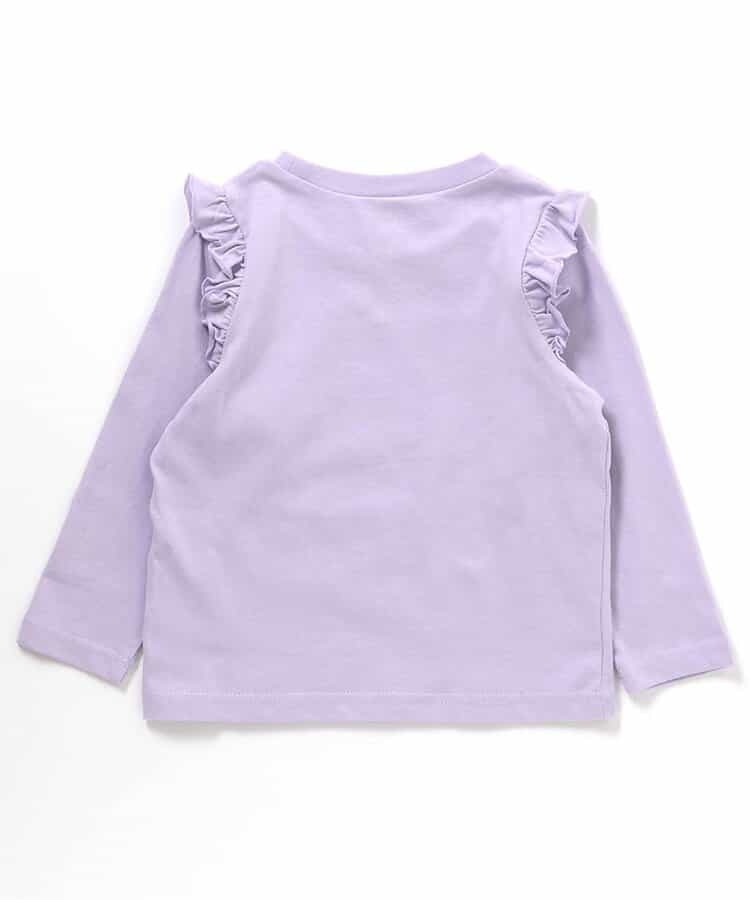 日本童裝 apres les cours 肩部荷葉邊長袖上衣 80-140cm 女童款 秋季 TOPS 聖誕紅/新年紅