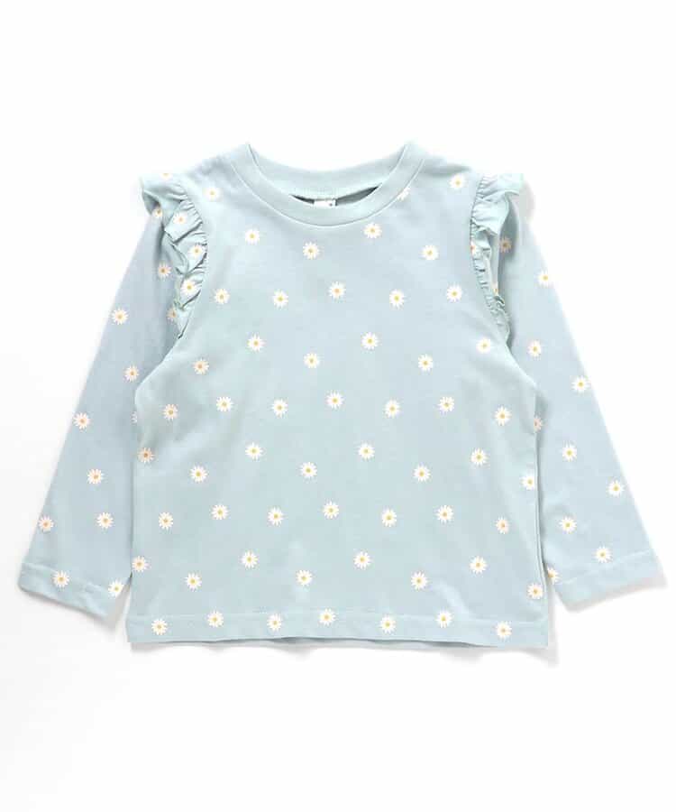 日本童裝 apres les cours 肩部荷葉邊長袖上衣 80-140cm 女童款 秋季 TOPS 聖誕紅/新年紅