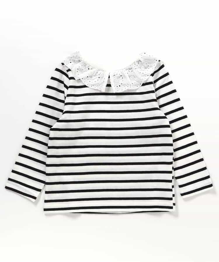 日本童裝 apres les cours 蕾絲領長袖上衣 80-140cm 女童款 秋季 TOPS