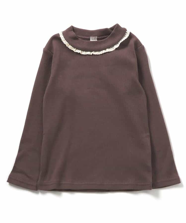 日本童裝 apres les cours 荷葉邊領羅紋上衣 80-140cm 女童款 秋季 TOPS