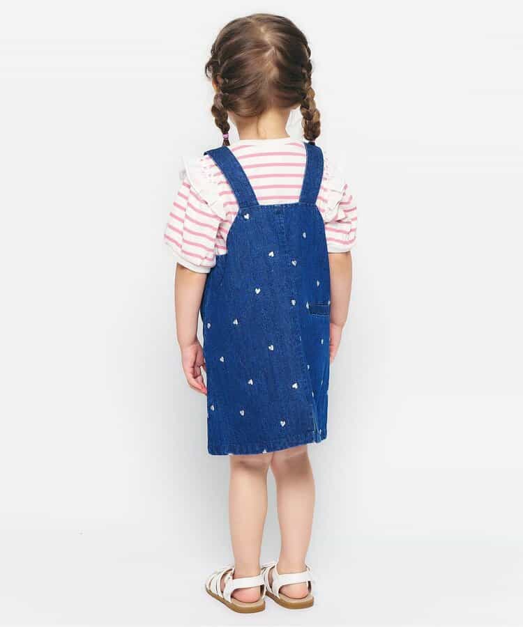 Japanese children's clothing apres les cours casual heart-shaped pocket shirt 80-130cm boys/girls summer TOPS