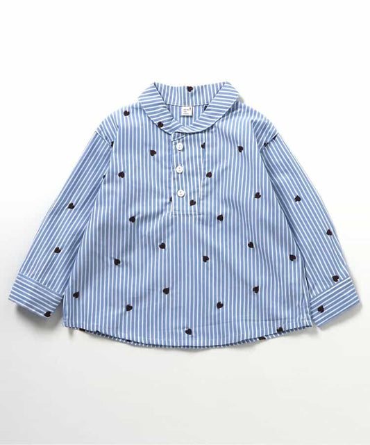 日本童裝 apres les cours 刺繡襯衫 80-130cm 女童款 秋季 TOPS