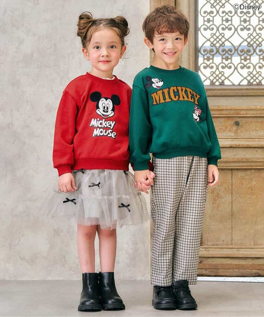 日本童裝 apres les cours x Disney 衛衣 80-130cm 男童款/女童款 秋季 TOPS 聖誕紅/新年紅