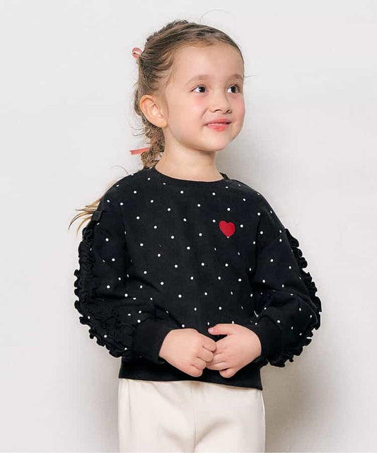 日本童裝 apres les cours 波浪手袖衛衣 80-140cm 女童款 秋季 TOPS