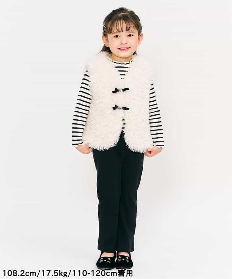 日本童裝 apres les cours 毛毛背心外套 90-140cm 女童款 秋季 OUTERWEAR