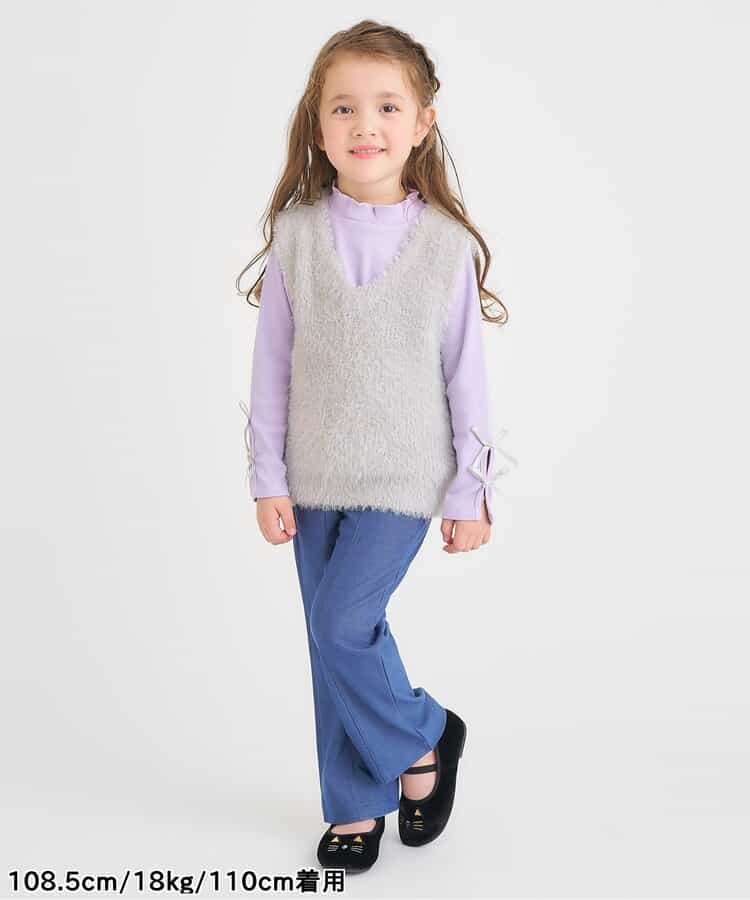 日本童裝 apres les cours 毛毛背心 90-140cm 女童款 秋季 TOPS