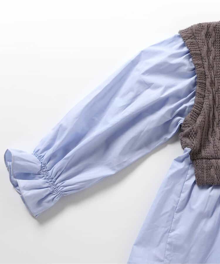 日本童裝 apres les cours 假兩件上衣及短裙兩件套裝 80-140cm 女童款 秋季 TOPS PANTS
